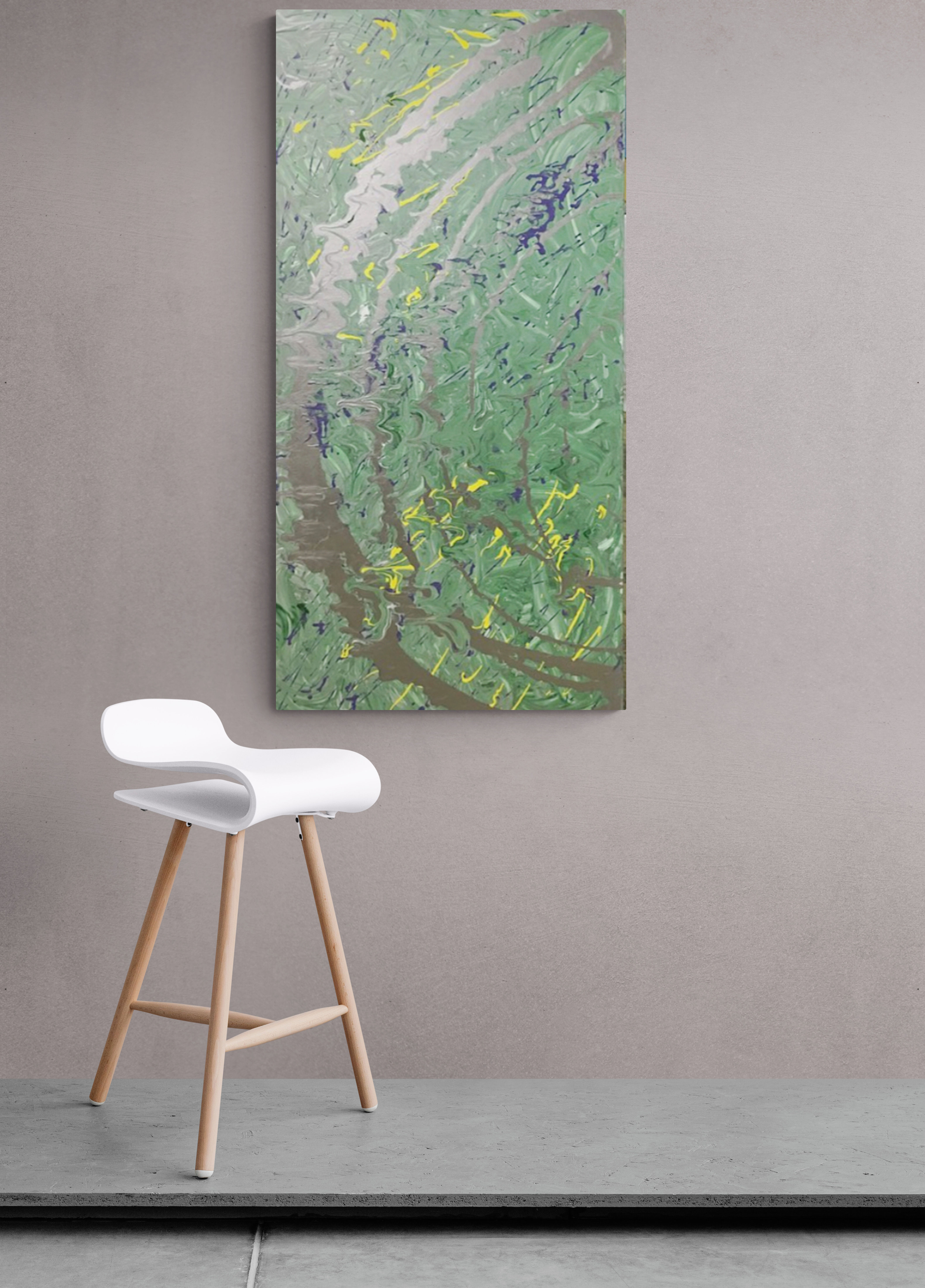 Open Waives of Green 24"x48"