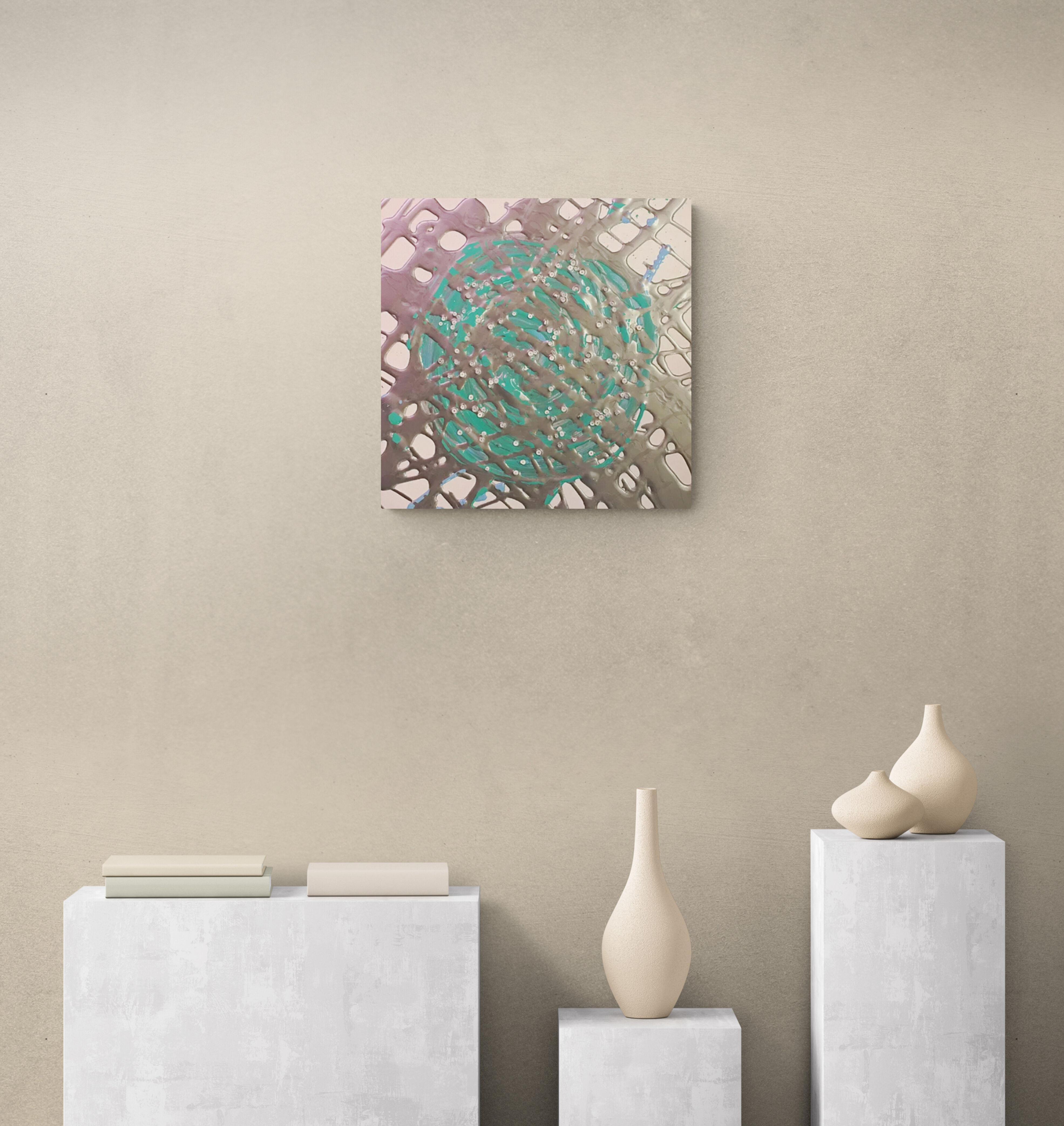 Silver Round texture 20" x 20"