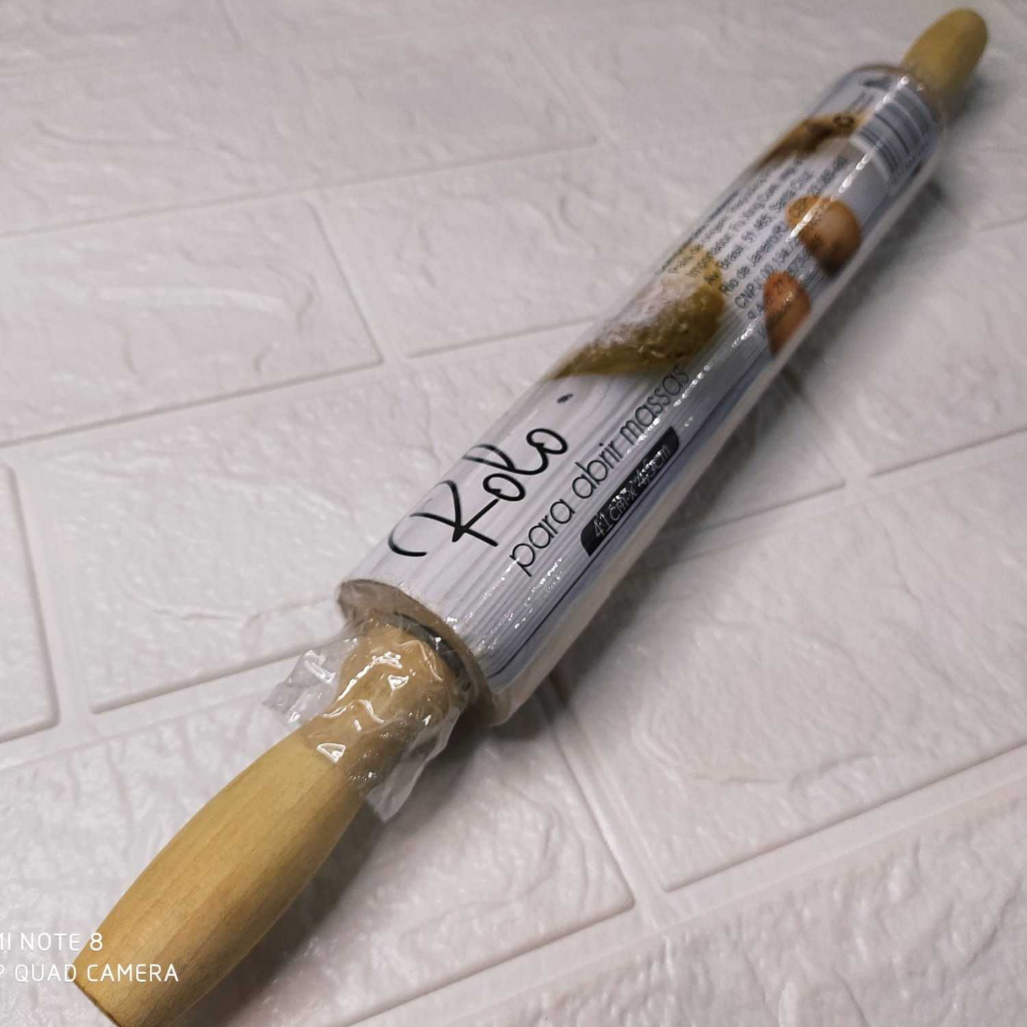 Rolo Para Abrir Massas Madeira 41X4,5CM Cz19306