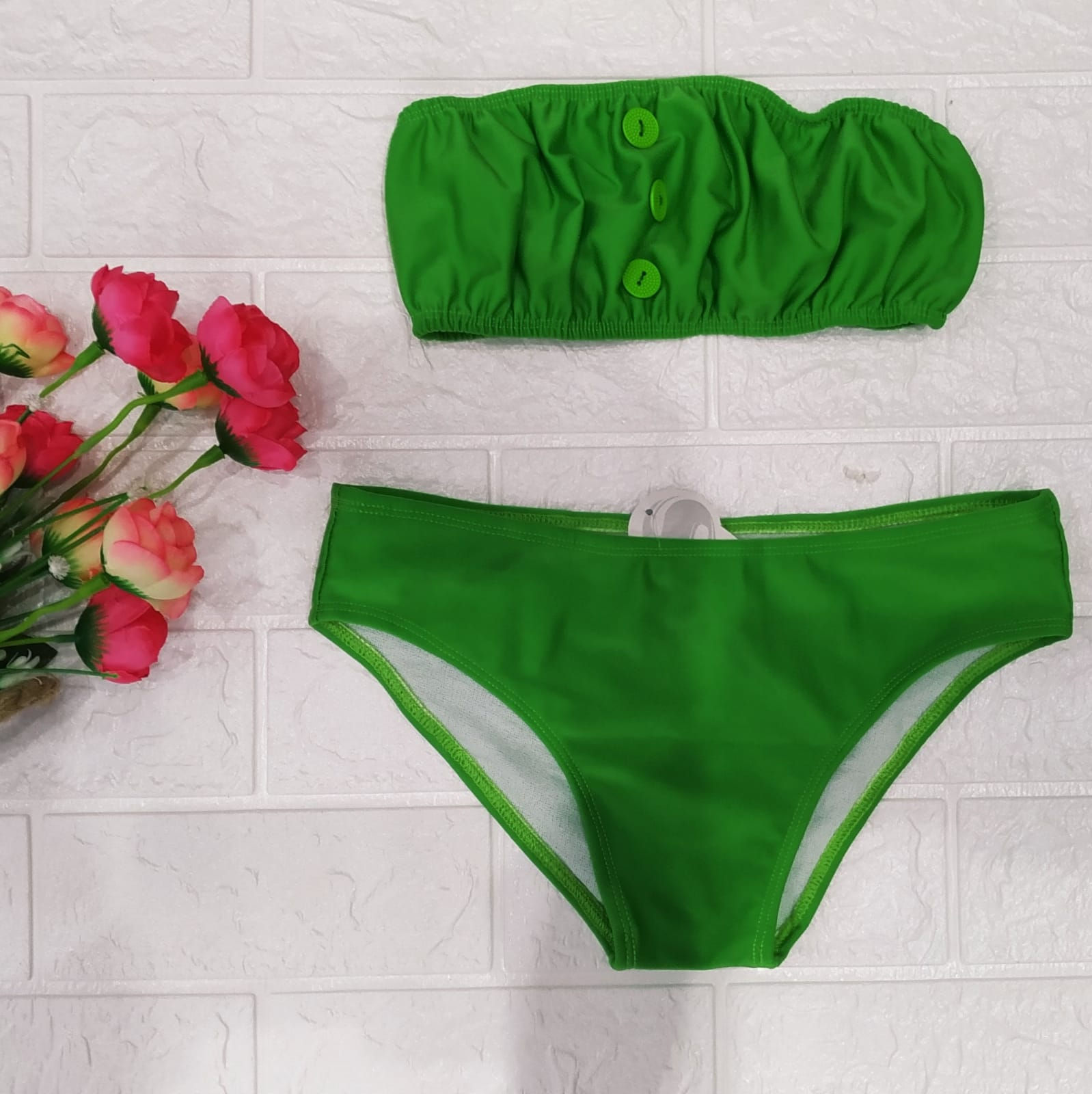 Biquine adulto Top básico - Verde Claro