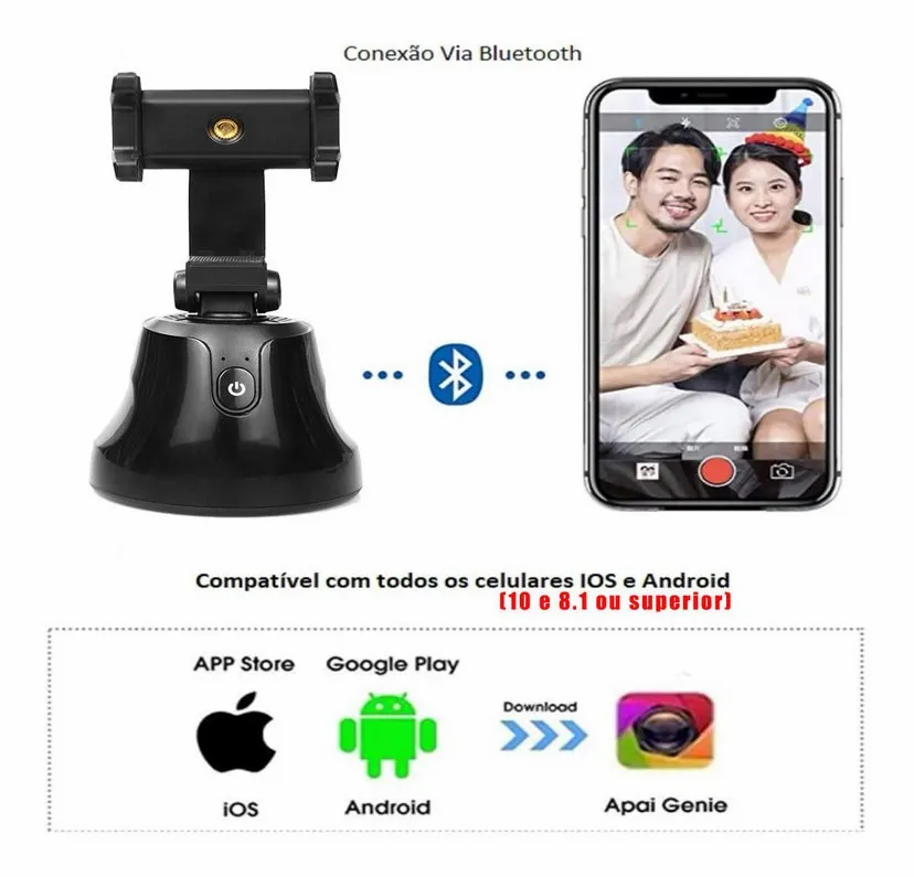 Miniatura: Suporte para Celular Inteligente Apai Genie Cameraman 360