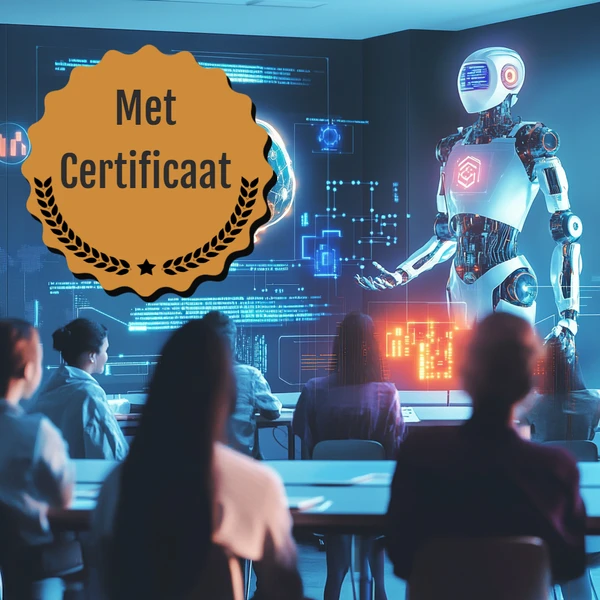 AI & Zo – Basiskennis over Kunstmatige Intelligentie voor Iedereen
De roep om laagdrempelige educatie over kunstmatige intelligentie (AI) wordt steeds sterker. Niet alleen is deze kennis maatschappelijk belangrijk, sinds begin 2025 is het ook wettelijk verplicht voor organisaties om hun medewerkers AI-geletterdheid bij te brengen. Deze verplichting komt voort uit de Europese AI Act.

Waarom deze cursus?
Met deze cursus en de AI Kennisbank willen wij jou, organisaties en medewerkers ondersteunen bij het voldoen aan deze nieuwe wetgeving. We helpen jou om AI op een verantwoorde en bewuste manier toe te passen in je werk. Dit sluit aan bij de eisen van de AI Act: medewerkers moeten begrijpen wat AI is, hoe het werkt en welke ethische en maatschappelijke gevolgen eraan verbonden zijn.