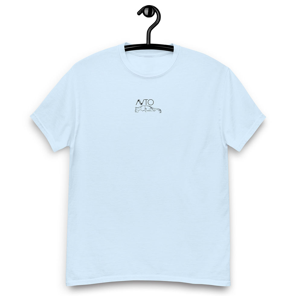 Miniature : Tshirt bmw m3 e36 vs E92 noir et bleu clair vue de face