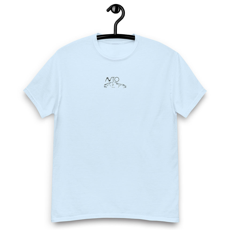 Miniature : Tshirt porsche 911 carrera 4S noir et bleu clair vue de face