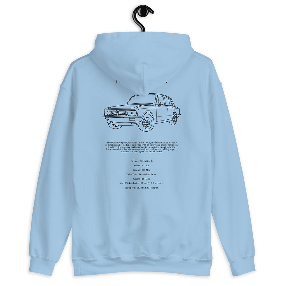 Miniature : Sweat capuche triumph dolomite noir et bleu vue de dos