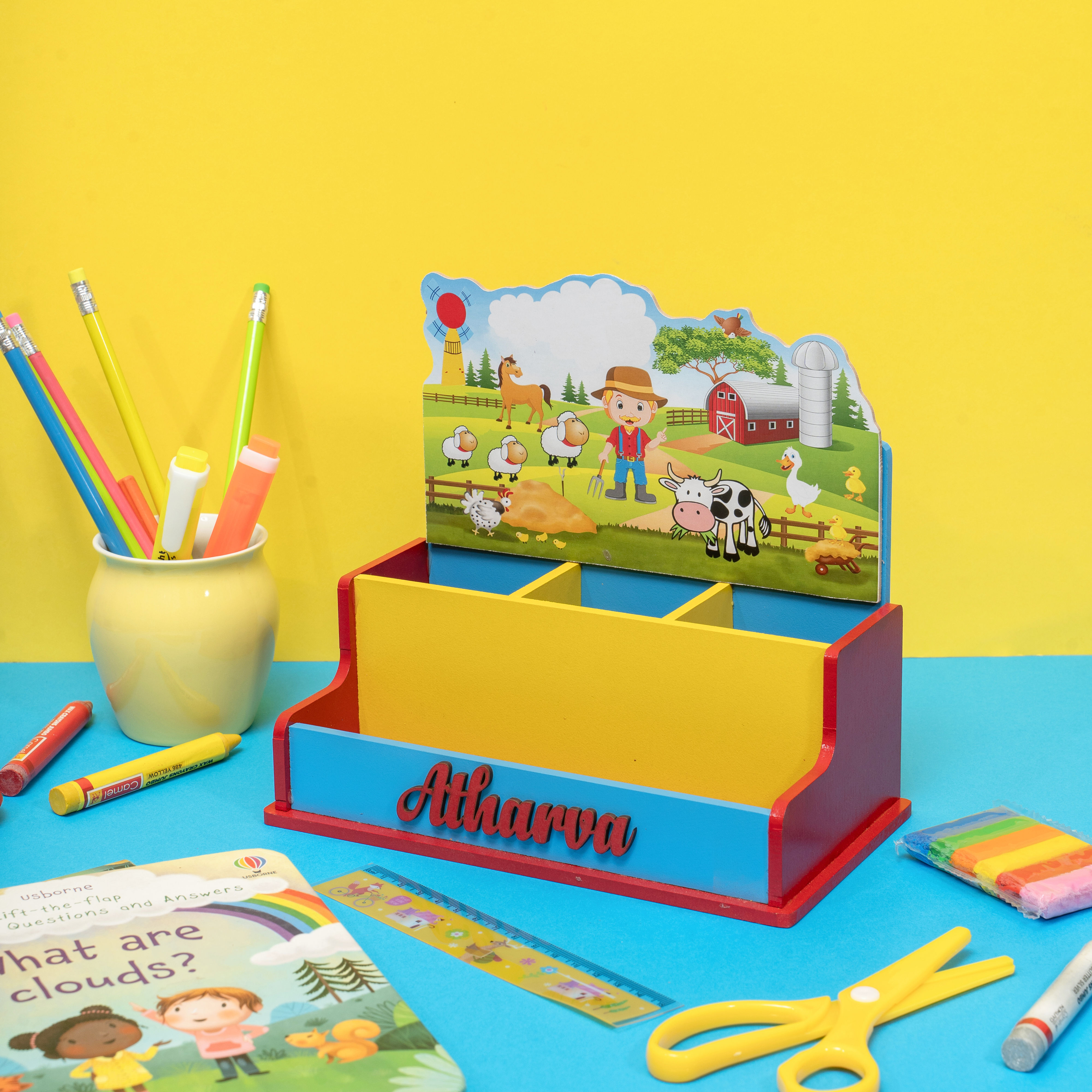 3 SLOT STATIONERY HOLDER -BARNYARD
