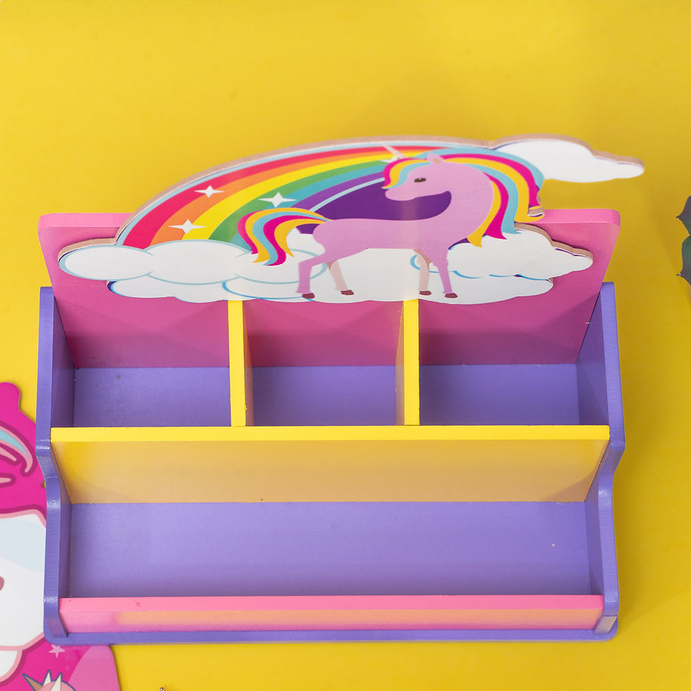 Thumbnail: 3 SLOT STATIONERY HOLDER - UNICORN