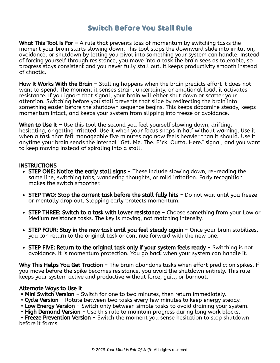 Thumbnail: Unstuck & Unstoppable - Beat Procrastination (For Real) - PLUS BONUSES!!