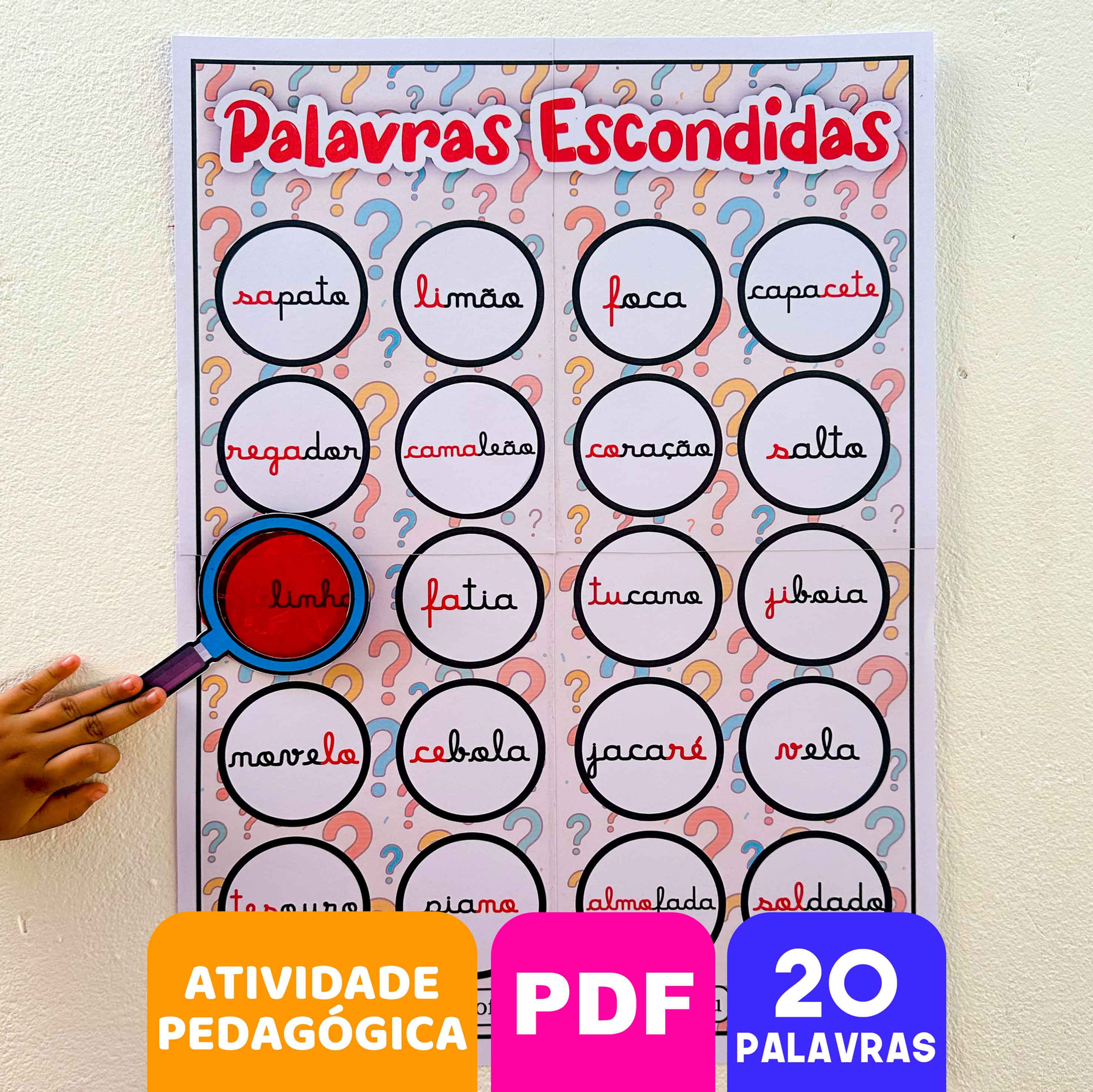 PALAVRAS ESCONDIDAS - CURSIVA