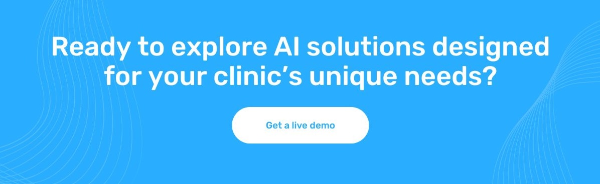 CTA box that reads "Ready to explore AI solutions designed for your clinic's unique needs?