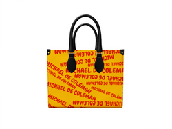 COLEMAN SCRIPT LEATHER SHOPPER MANGO