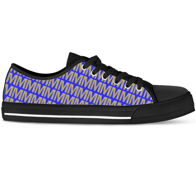M Pattern Low Top Blue