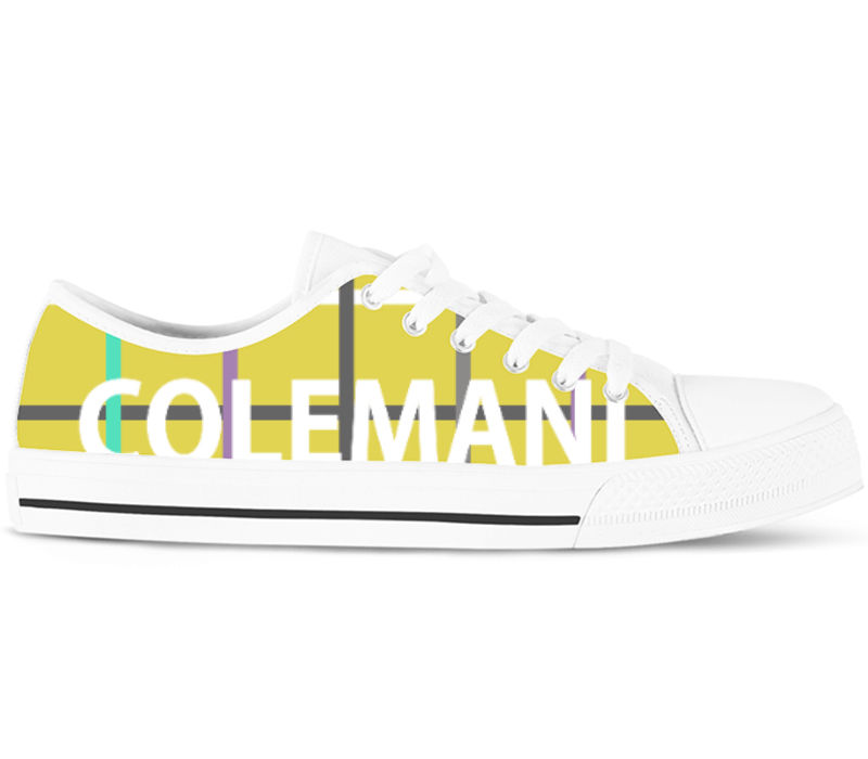 Colemani Yellow Large Plaid Low Top