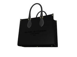 COLEMAN LEATHER SHOPPER BAG BLACK