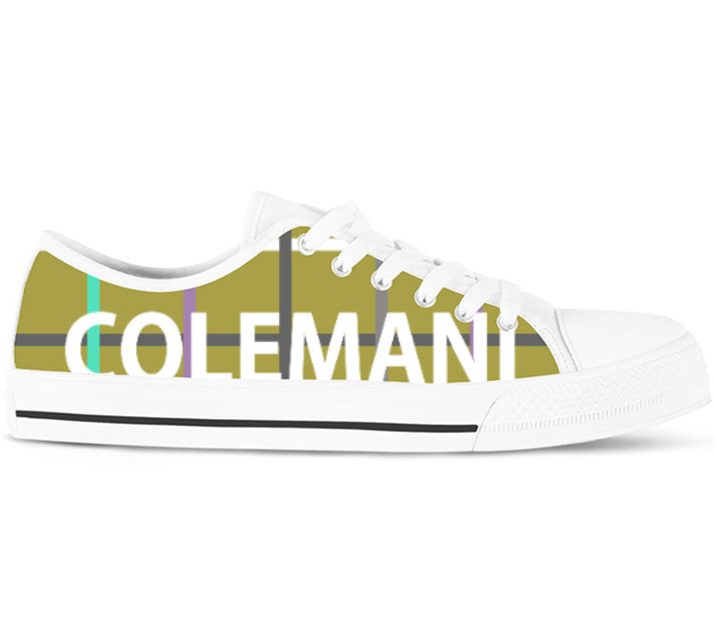 Colemani Olive Large Plaid Low Top
