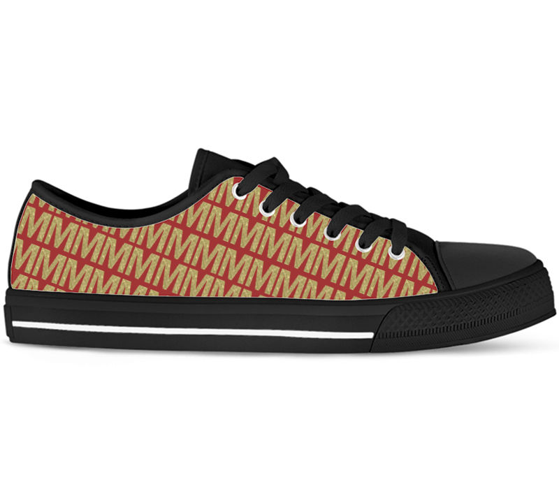 M Pattern Low Top Red