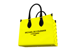 COLEMAN LEATHER SHOPPER BAG YELLOW