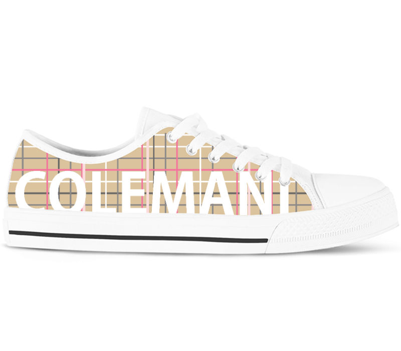 Colemani Tan Plaid Low Top