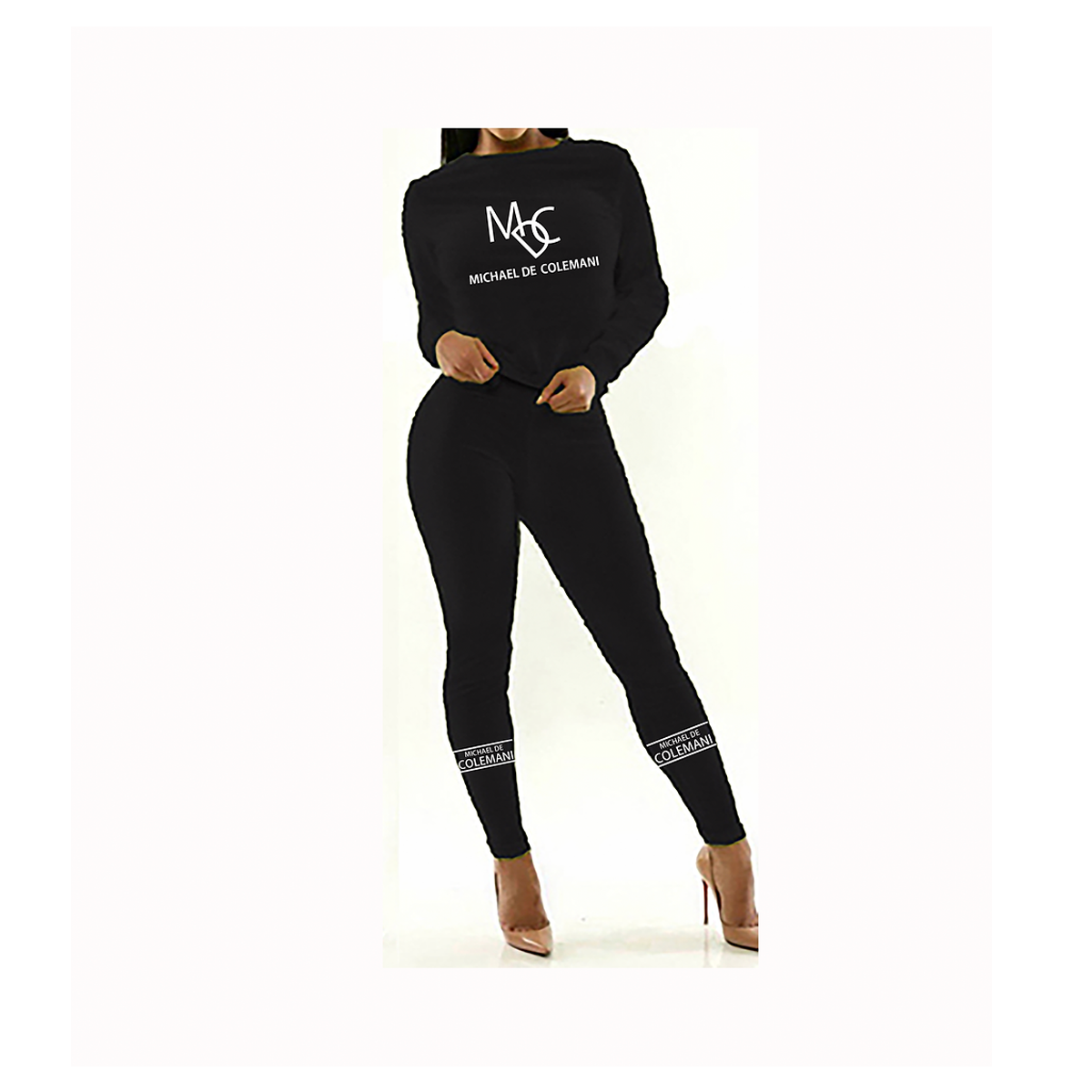 MICHAEL DE COLEMANI Female Sweat Suit Black