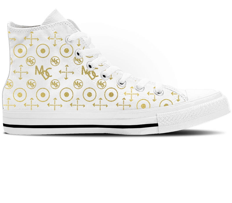 MDC Metallic White Pattern Sneakers