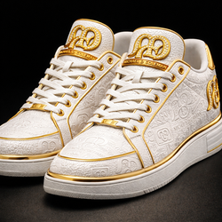 MC Embossed Pattern Sneakers