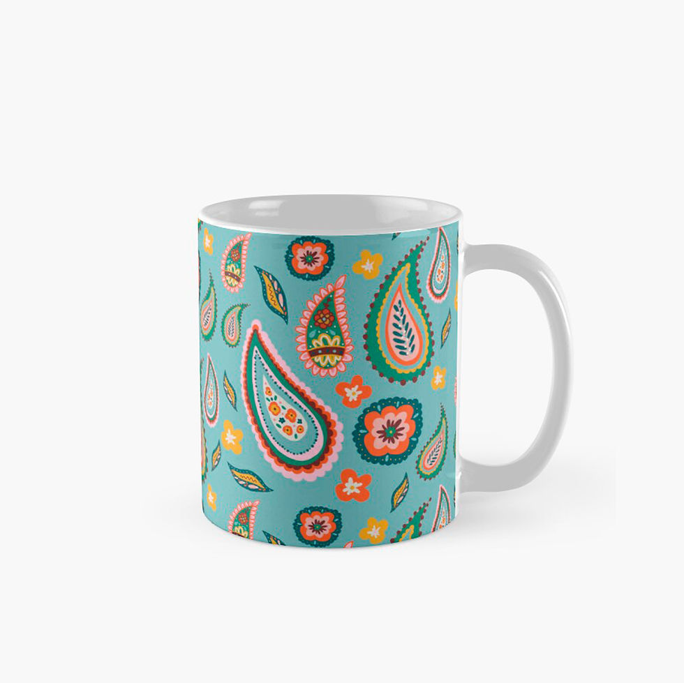 Blue Paisley Mug