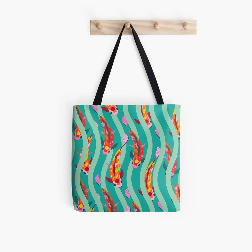 Swimming Koi Tote Bag