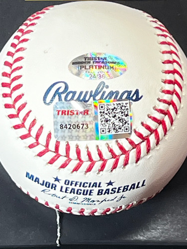 記念グッズ TRISTAR PLATINUM AUTOGRAPHED BASEBALLS 2024 Tristar Hidden Treasures Platinum Autographed Baseball