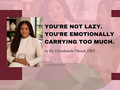 You’re Not Lazy. You’re Emotionally Carrying Too Much.