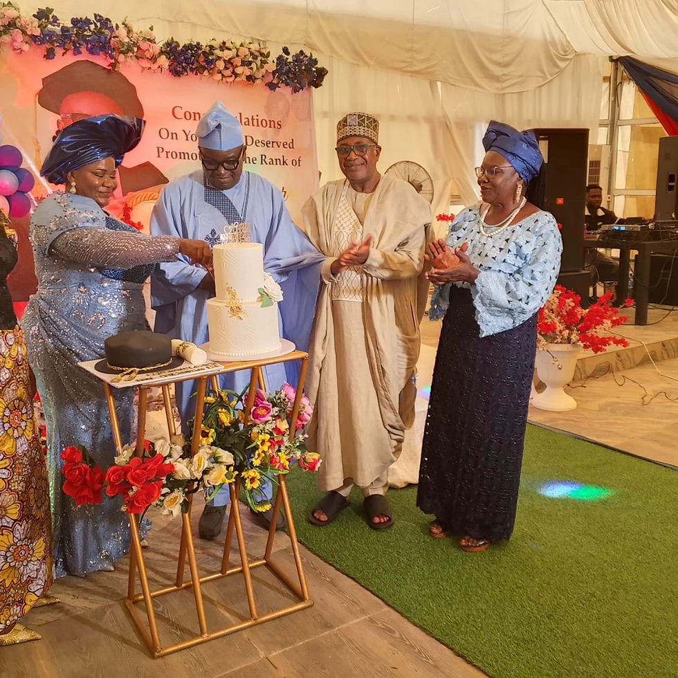 The Managing Director of the National Hydroelectric Power Producing Areas Development Commission, Alhaji Abubakar Sadiq Yelwa FCNA, FNIS, FNIM (Katukan Yauri), along with the Director of Operations, Engr. Iliyasu Abdullahi Wara, and former Director of Legal Services, Barrister Jamilu Tsoho Jega, today attended a thanksgiving service and reception in honor of our Director of Engineering and Technical Services, Ipilakyaa T. Daniel celebrating his promotion to Professor of Engineering in Makurdi, Benue State.