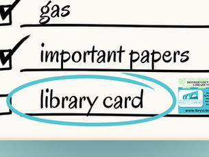 A check list that says gas, important papers and library card