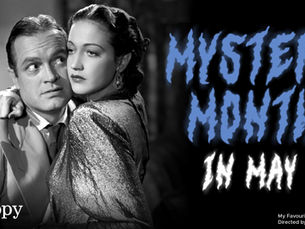 Mystery month in May My favorite brunette (1947) Directed by Elliott Nugent. Kanopy stream smarter. Image of a man embracing a woman holding a knife.