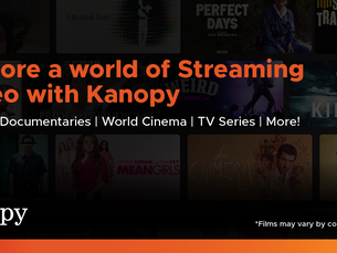 Explore a world of cinema with Kanopy. Kanopy. films that matter. Start today at kanopy.com. collage of film titles.
