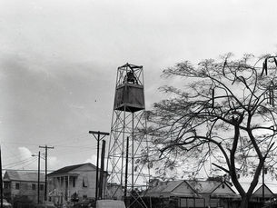 a bell on top of a tower