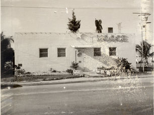 A building with a sign on the facade that reads MOOSE.