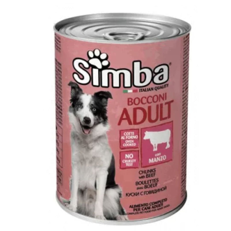Консервы Симба для собак со вкусом говядины 415 гр. שימורים לכלבים בטעם בשר