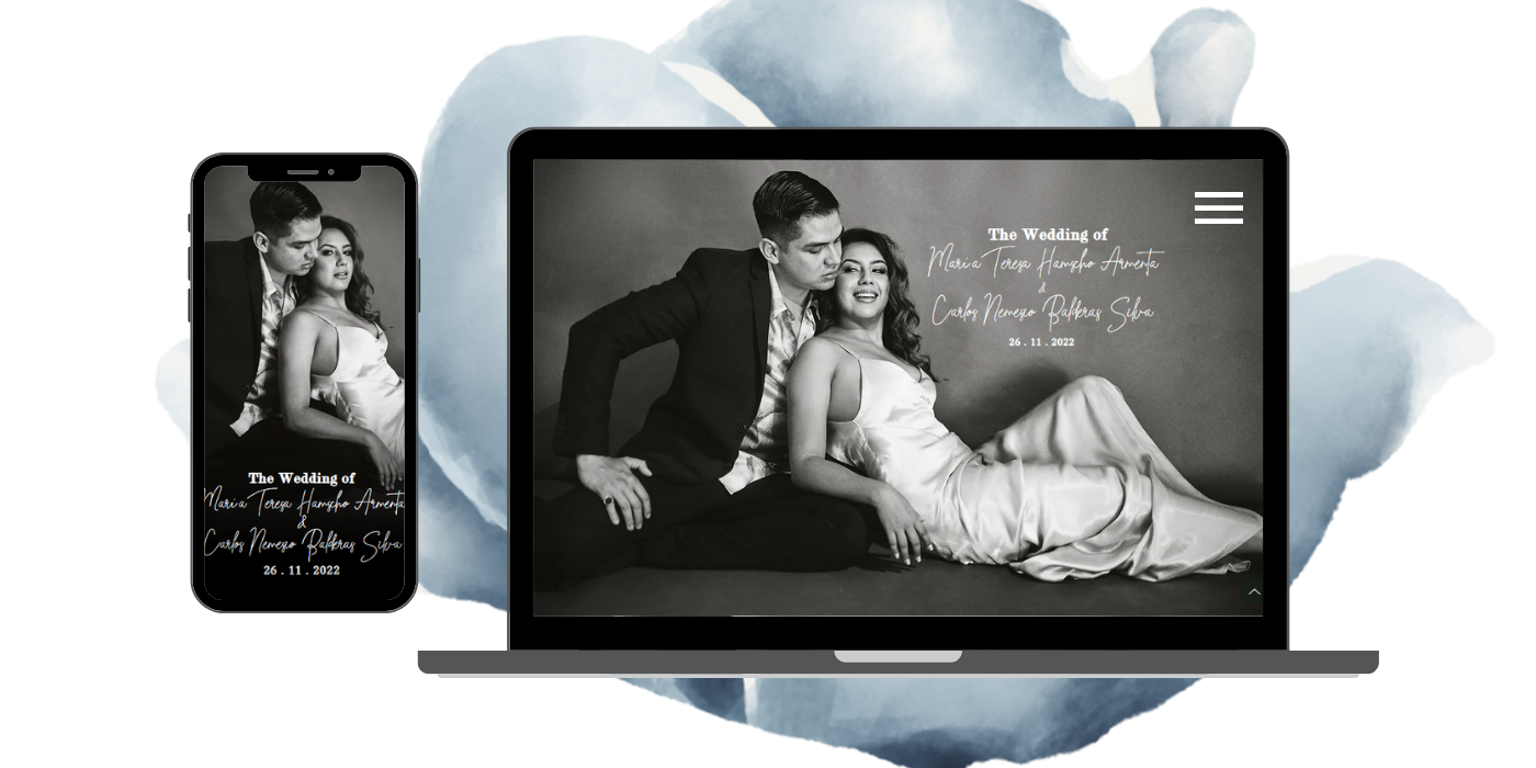 Invitaciones digitales Black and White Elegantes para bodas