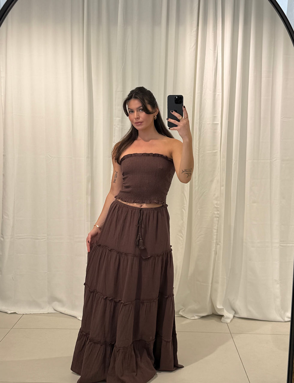 Miniaturbild: Choco Boho skirt