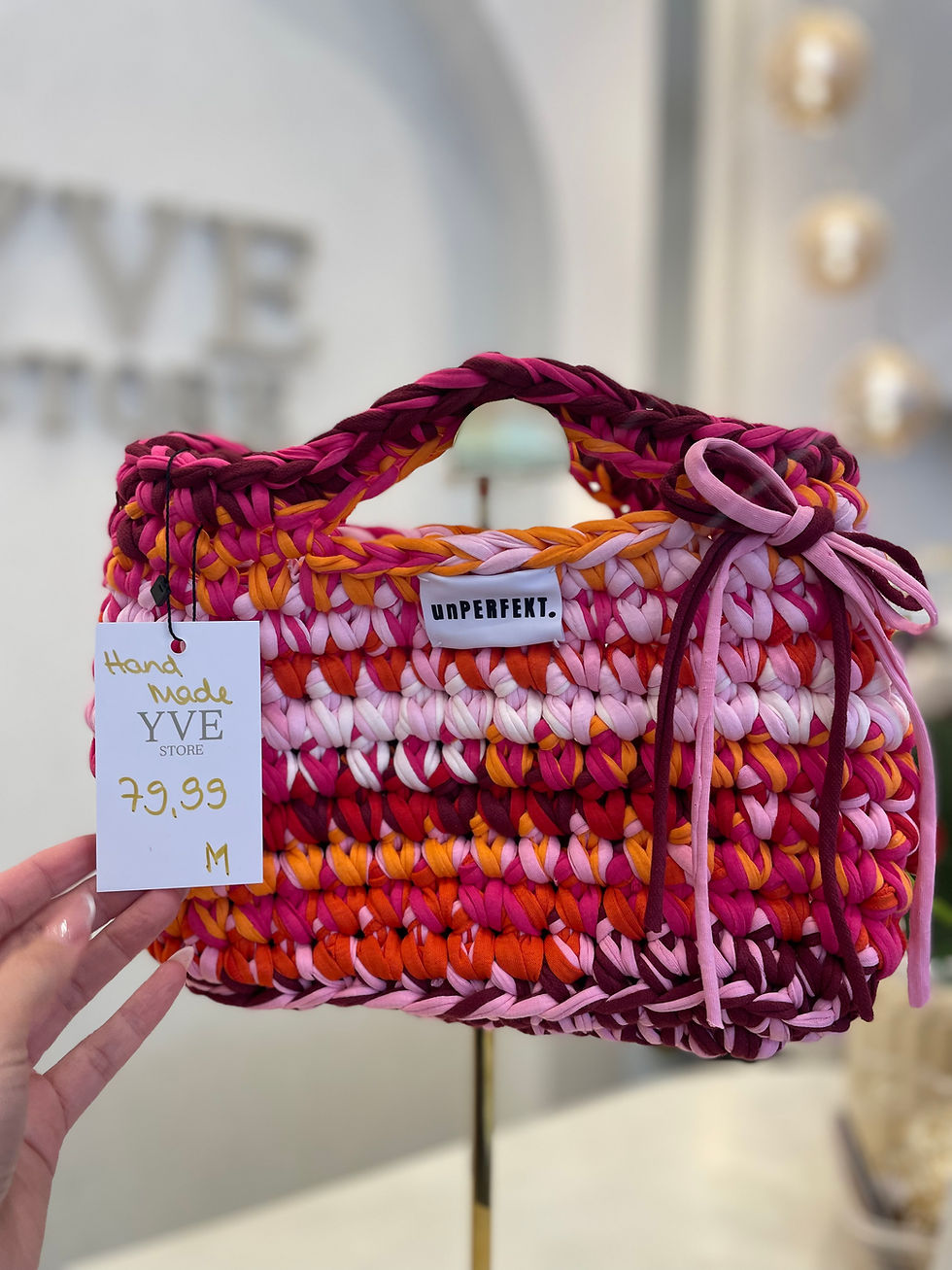 Miniaturbild: Orange HANDMADE Tote bag - SIZE M