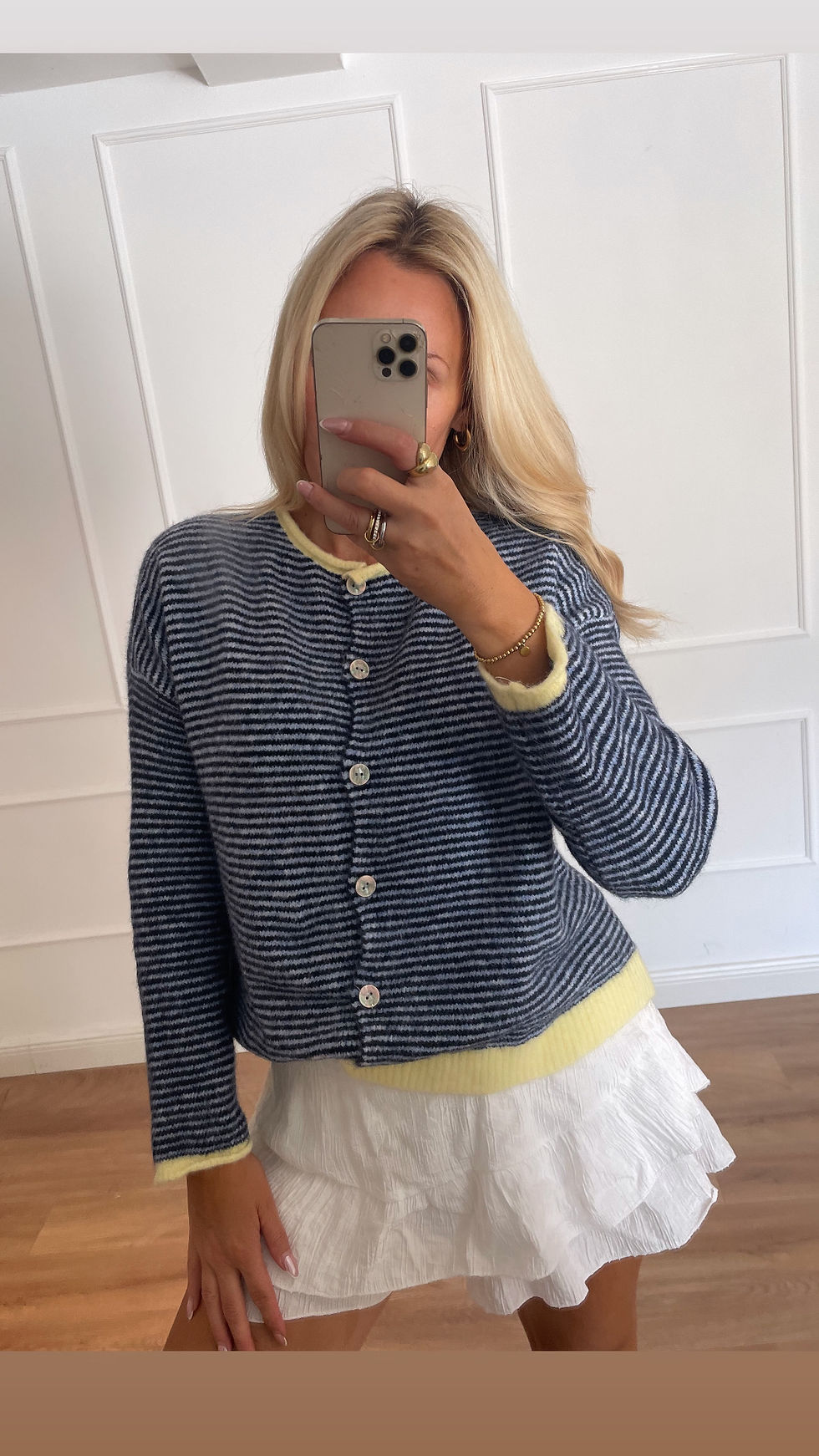 Miniaturbild: Yellow blue cardigan 