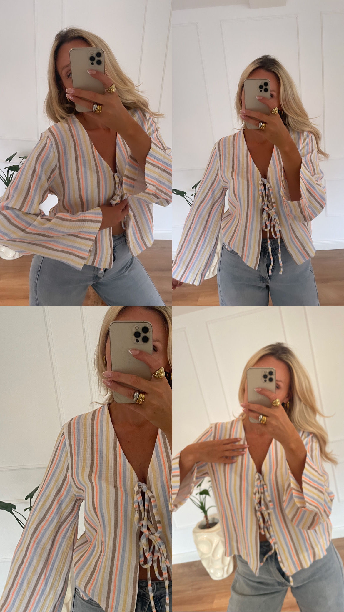 Stripes musselin blouse 