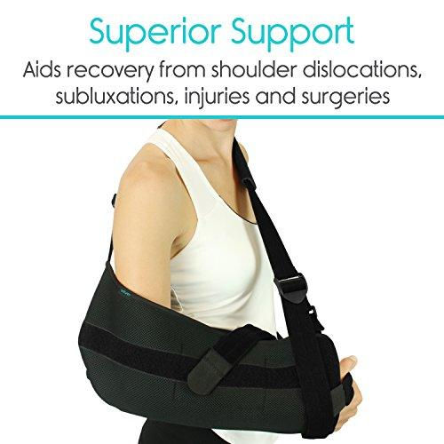 Thumbnail: abduction sling worn by lady to give superior support