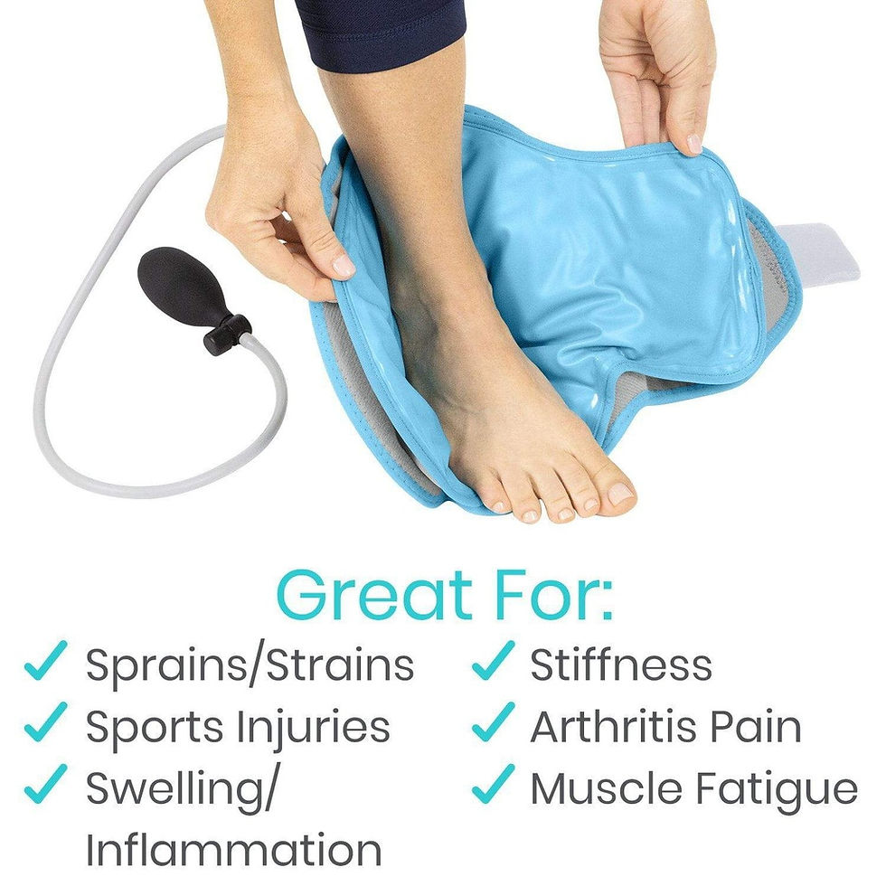 Thumbnail: Ankle Compression Ice Wrap being put on ankle showing benefits