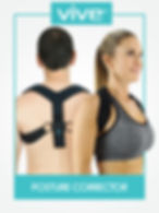 Man and a woman front and rear view using Posture Corrector