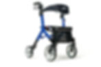 Ascent Rollator front angle in cobalt blue