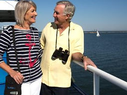 lady wearing Oxygo of boat