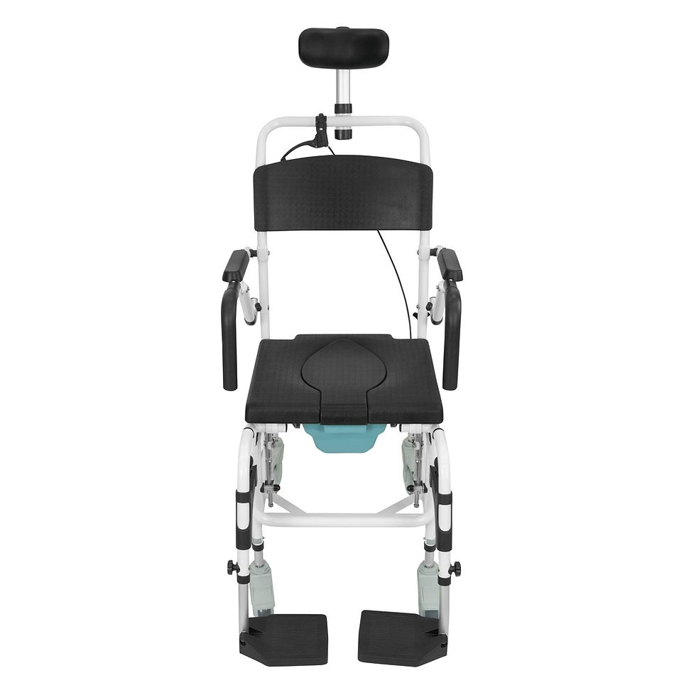 Thumbnail: Reclining Shower Commode Transport Chair front view