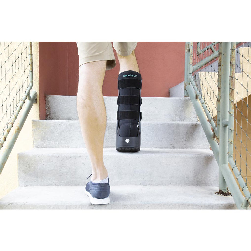 Thumbnail: Walker Boot Tall shows lady going up stairs while wearing