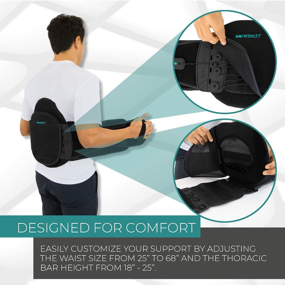 Thumbnail: 3 in 1 Step Down LSO Coretech Back Brace designed for comfort