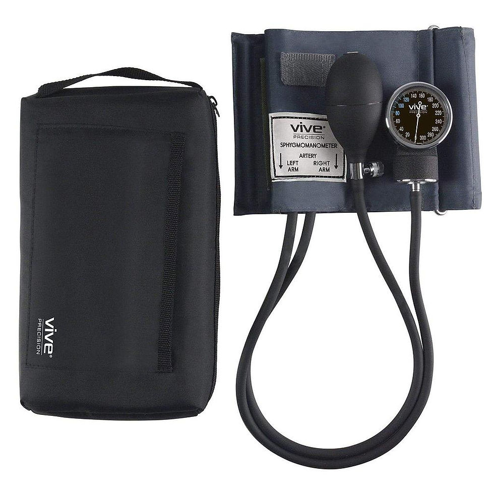 Thumbnail: Sphygmomanometer - manual blood pressure shown beside its case